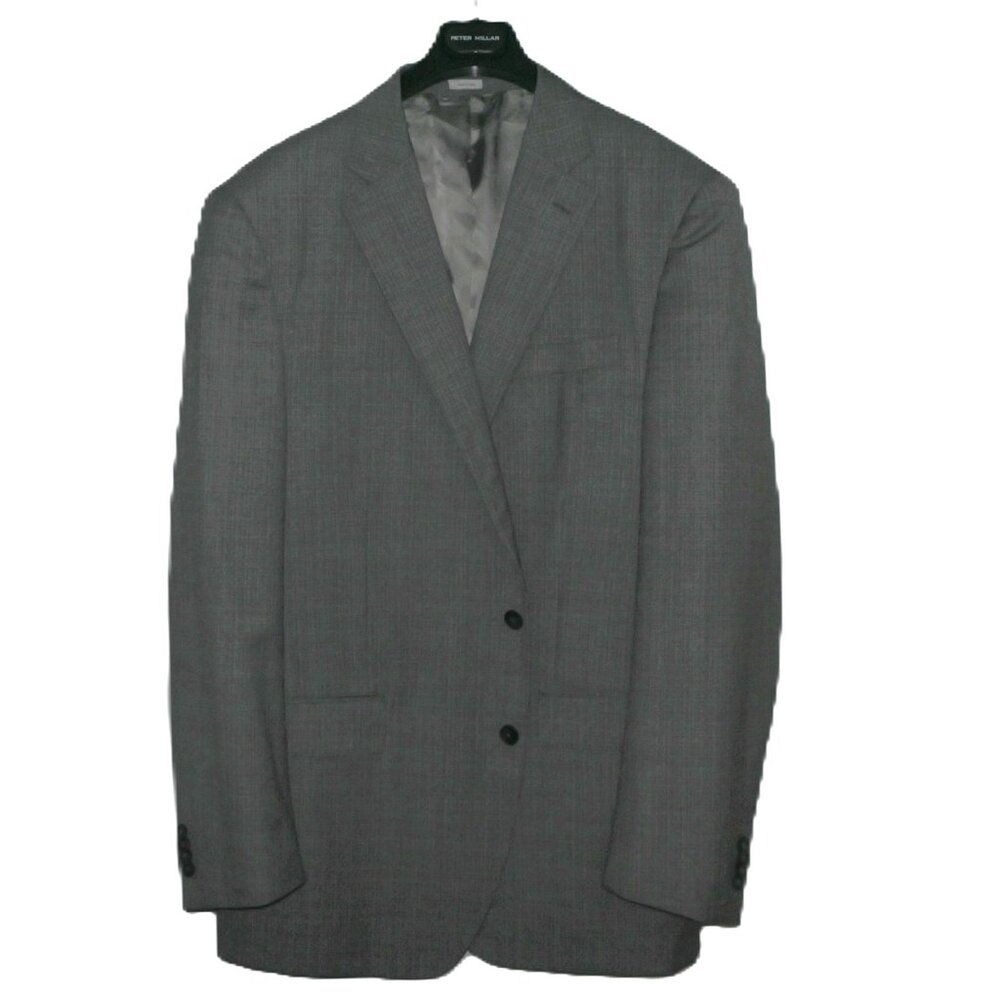 NWOT Men's Peter Millar 48T 48L Tall Long Sport Coat Light Grey Melange Weave